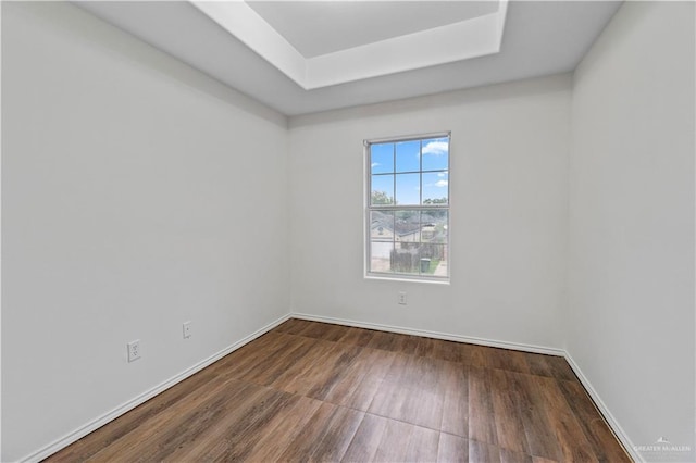 3017 Paradise Ave, Harlingen, TX 78552 - unfurnished room with wood finished floors and a tray ceiling