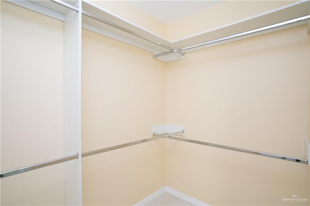 view of walk in closet