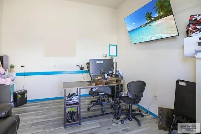 8718 Pink Flamingo St, Harlingen, TX 78552 - office with wood finished floors and baseboards