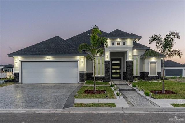 view of front of home featuring a garage