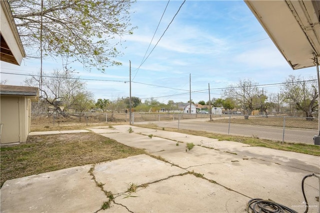 view of yard featuring a fenced backyard and a patio