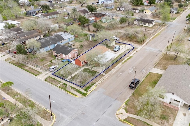 aerial view featuring a residential view