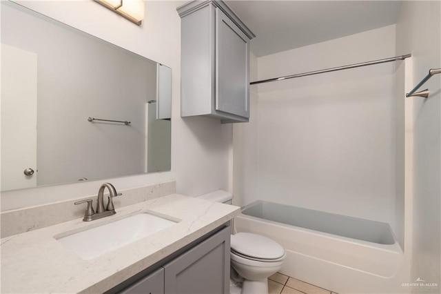 1609 Nassau St, Edinburg, TX 78541 - full bathroom featuring toilet, vanity, tile patterned floors, and shower / bath combination