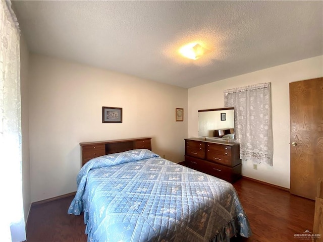 bedroom with a textured ceiling