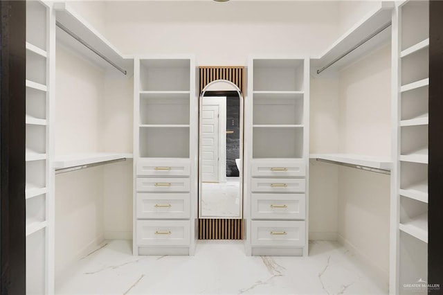 view of walk in closet