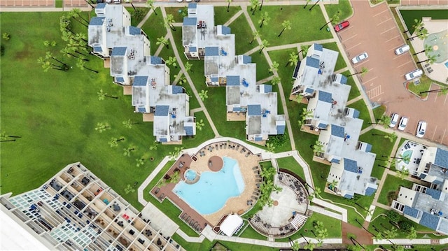 6300 Padre Blvd Unit 871, South Padre Island, TX 78597 - bird's eye view of a pool area