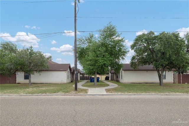 300 N Coyote Blvd, La Joya, TX 78560 - view of front of home featuring fence and a front yard