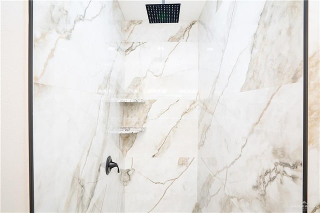 details with a marble finish shower