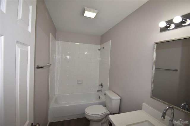 2816 N 40th St, Mcallen, TX 78501 - full bathroom with toilet, vanity, and shower / tub combination