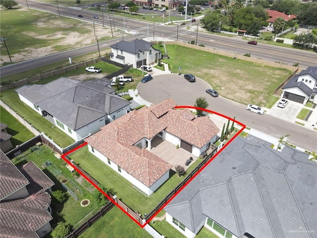 3408 Madison Ave, Edinburg, TX 78539 - aerial view of residential area with property parcel outlined