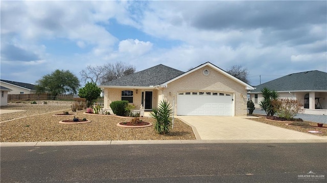 ranch-style house featuring a garage