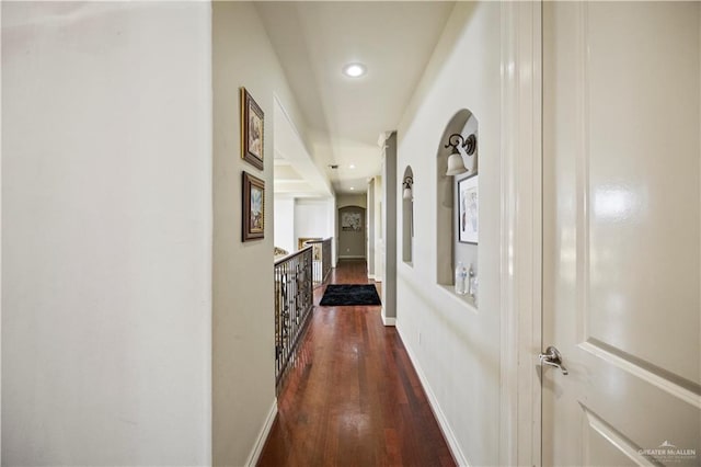 1901 Pecos St, Mission, TX 78572 - corridor featuring dark wood-style floors and recessed lighting