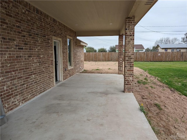 view of patio / terrace with a fenced backyard