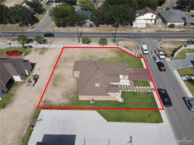 2000 Shelby St, Mission, TX 78572 - aerial overview of property's location with property parcel outlined