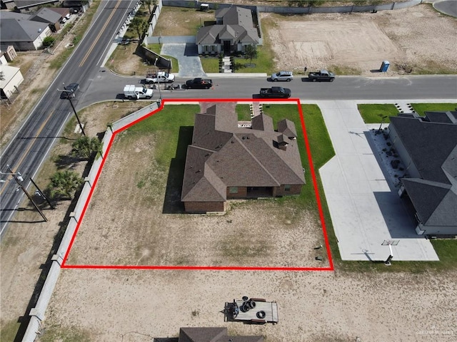 2000 Shelby St, Mission, TX 78572 - aerial view of residential area with property parcel outlined