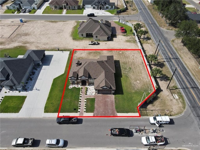 2000 Shelby St, Mission, TX 78572 - aerial view of residential area with property parcel outlined