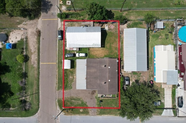 601 E Ricky Crossland Ave, Elsa, TX 78543 - aerial view of property and surrounding area featuring property parcel outlined