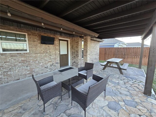 442 La Villita Dr, Donna, TX 78537 - view of patio featuring fence