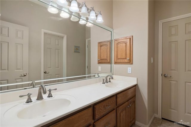 5109 Quince Ave, Mcallen, TX 78501 - full bathroom with tile patterned flooring and double vanity