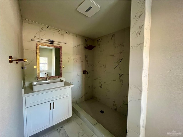 1115 Falcon Dr, Harlingen, TX 78550 - bathroom with vanity and walk in shower