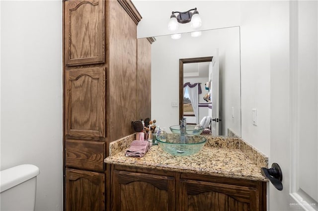 5514 N Minnesota Rd, Mission, TX 78574 - bathroom with vanity and toilet