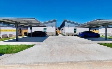 exterior space featuring a carport