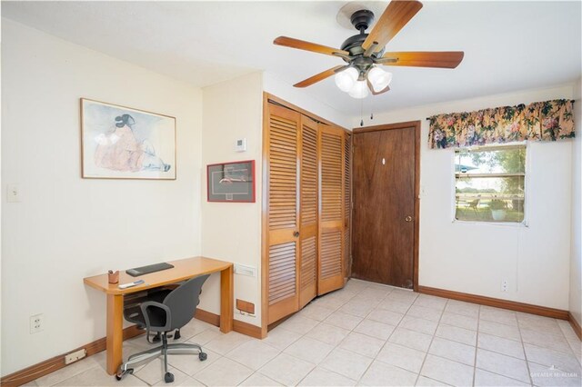 5129 N Mile 5 1/2 Rd W, Weslaco, TX 78599 - office space featuring baseboards and a ceiling fan
