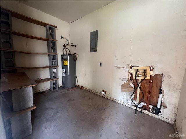 1116 S Orange St, Mercedes, TX 78570 - garage featuring water heater and electric panel