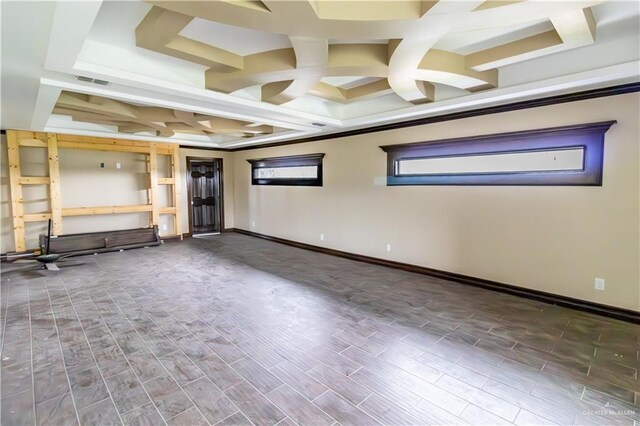 basement featuring wood-type flooring