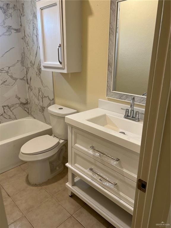 2119 N Ruby St, Edinburg, TX 78541 - bathroom featuring vanity, shower / bath combination, and tile patterned floors