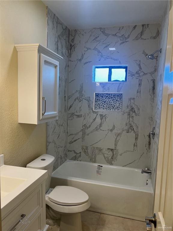 2119 N Ruby St, Edinburg, TX 78541 - bathroom featuring vanity, shower / tub combination, and tile patterned floors