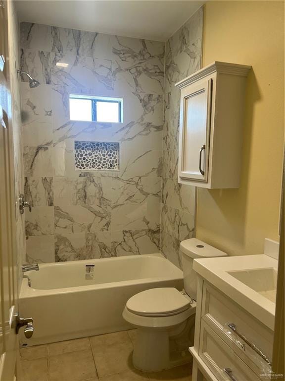 2119 N Ruby St, Edinburg, TX 78541 - bathroom featuring vanity, shower / tub combination, and tile patterned floors