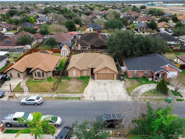 bird's eye view featuring a residential view