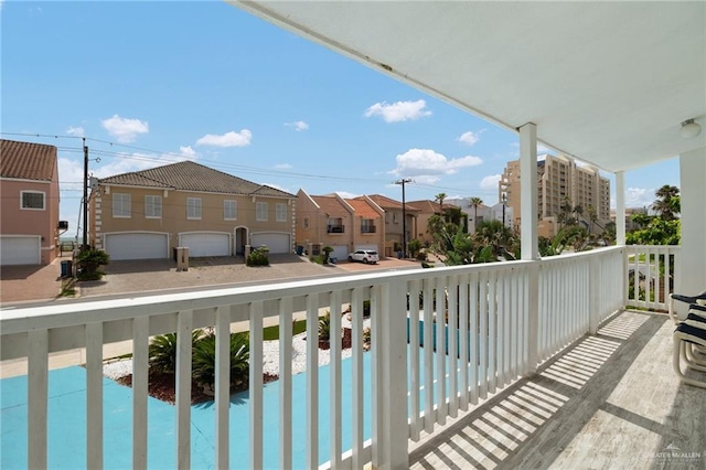 5805 Gulf Blvd, South Padre Island, TX 78597 - balcony featuring view of pool area and a residential view