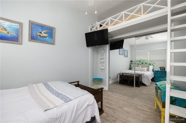 5805 Gulf Blvd, South Padre Island, TX 78597 - bedroom featuring a closet and wood finished floors