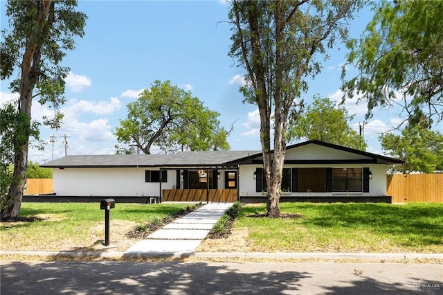 147 W Austin Blvd, Edinburg, TX 78539 - ranch-style house with fence and a front yard