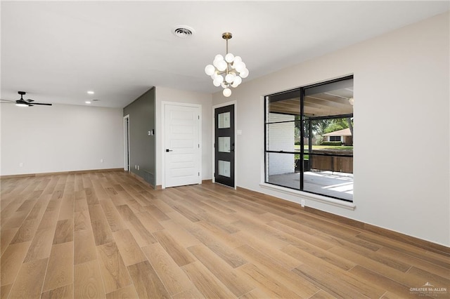147 W Austin Blvd, Edinburg, TX 78539 - spare room with recessed lighting, visible vents, light wood finished floors, and baseboards