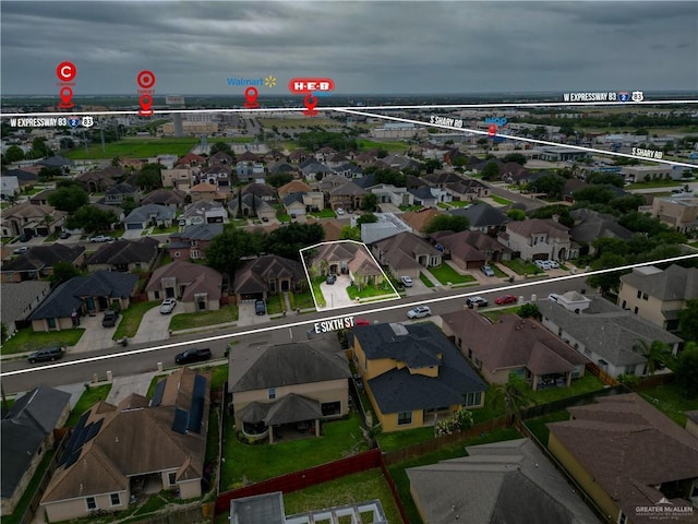 birds eye view of property featuring a residential view