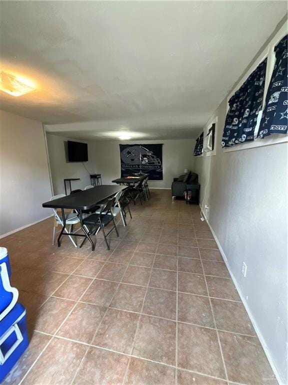 dining room featuring tile patterned flooring