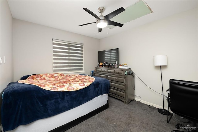 14205 Sweet Water Way, Mcallen, TX 78504 - bedroom with carpet, baseboards, and a ceiling fan