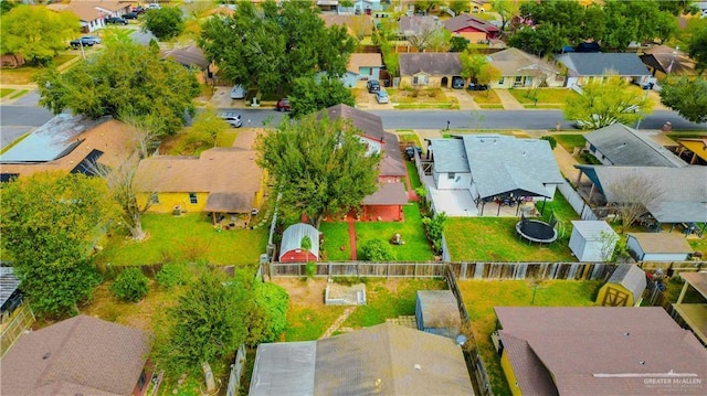 bird's eye view with a residential view