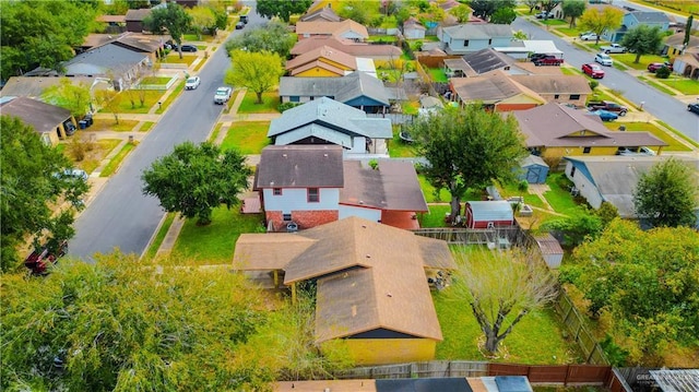 aerial view featuring a residential view