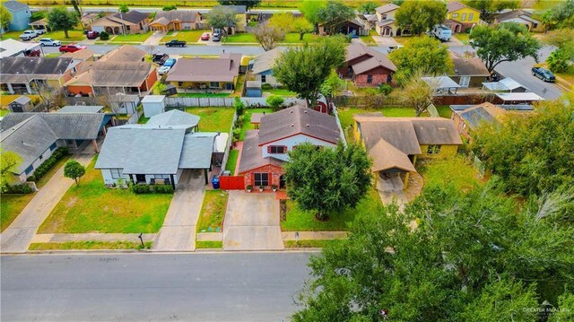 aerial view featuring a residential view