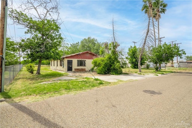 view of single story home