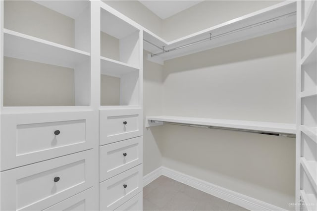 view of walk in closet