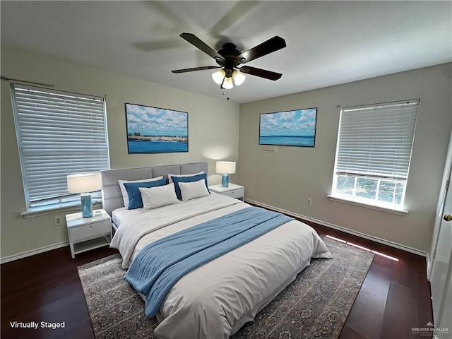 8802 N 29th Ln, Mcallen, TX 78504 - bedroom with wood finished floors and ceiling fan