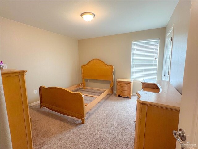 view of carpeted bedroom