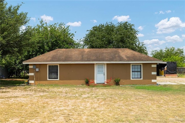 18315 Washington Palm Dr, Penitas, TX 78576 - ranch-style home with stucco siding and a front lawn