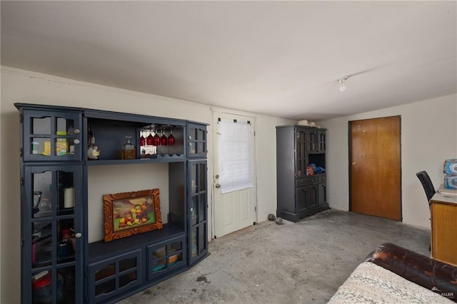 18315 Washington Palm Dr, Penitas, TX 78576 - living room with unfinished concrete floors