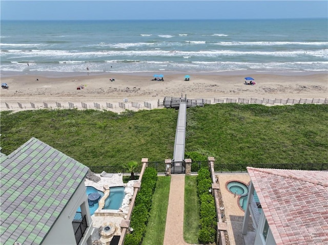 6503 Fountain Way S, Padre Island, TX 78597 - water view with local beach